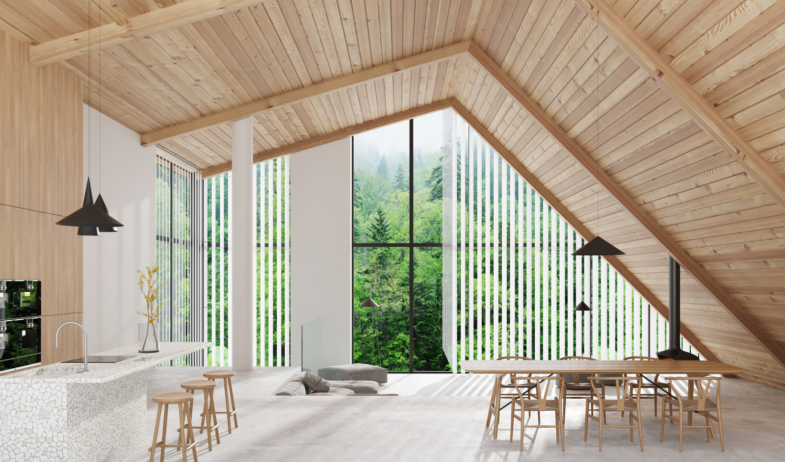 Дом с нестандартными окнами