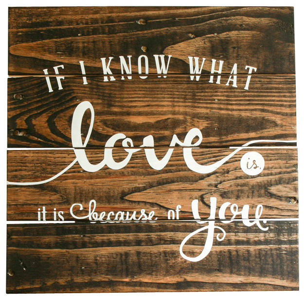 "What Love Is" Reclaimed Wood Sign
