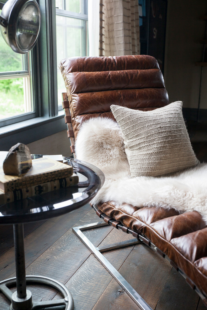Example of a mountain style living room design in Other