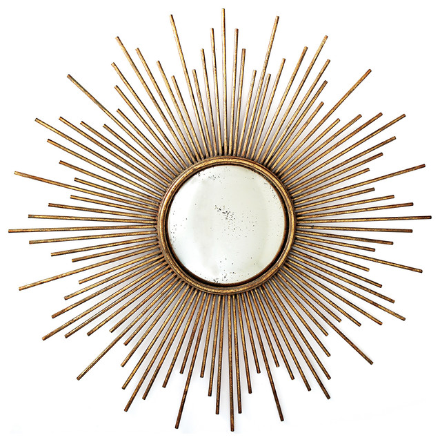 Sunburst Wall Mirror Antiqued Gold Midcentury Mirrors By Sunburst Wall Mirror Antiqued Gold