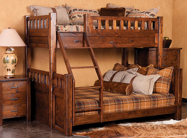 Twin over Full Bunk Beds - Rustic - Bedroom - Minneapolis - by Totally ...
