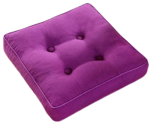 Cushion Tatami Floor Cushion Home Pillow 40X40Cm-Purple