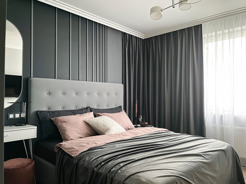 Реализация спальни в проекте трехкомнатной квартиры г. Люберцы ул. Юности