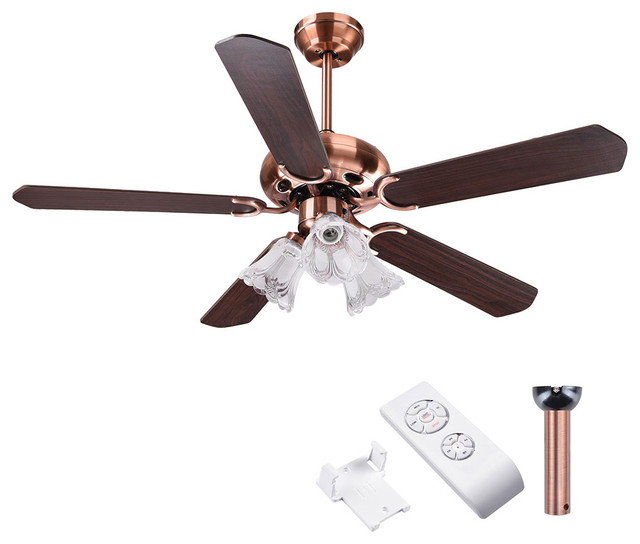 5 Blades Ceiling Fan With Light Kit Reversible Remote Control 5 Blades Ceiling Fan With Light Kit Reversible Remote Control Copper