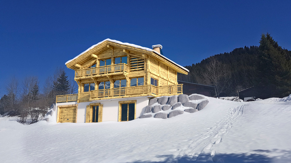 Exemple d'une très grande maison montagne.
