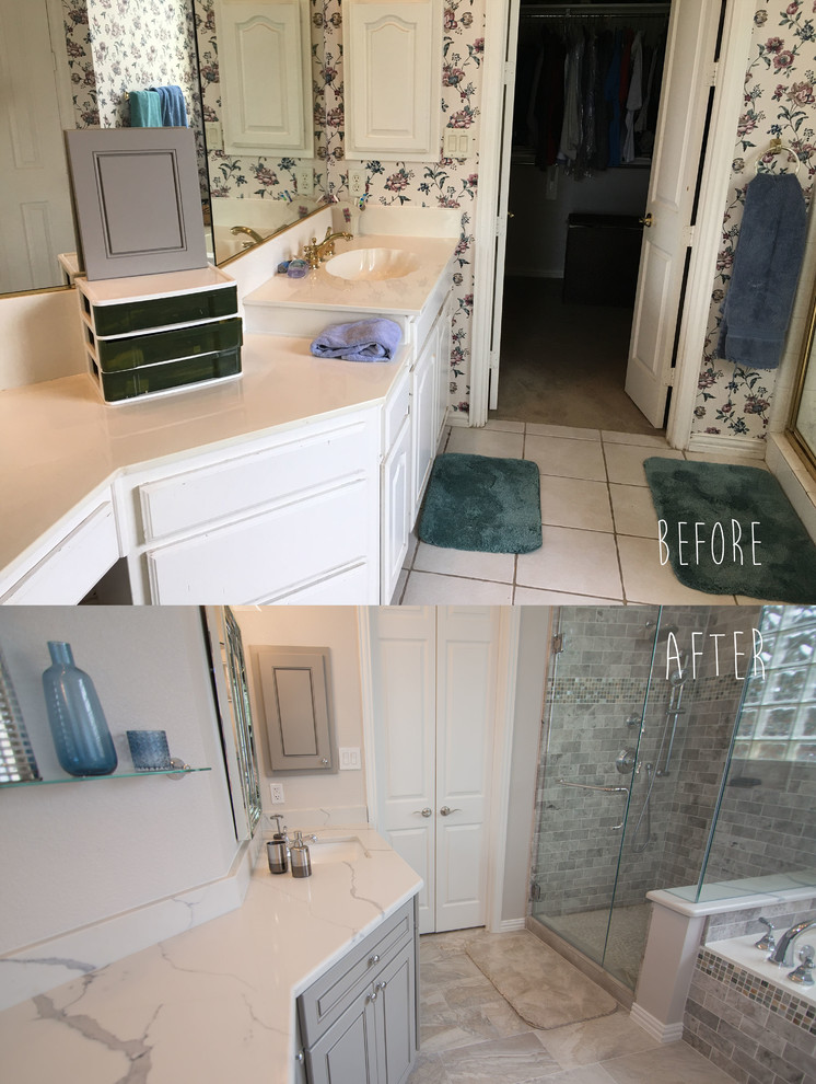 Bathroom Remodel | Eclectic Shaker & Cool Colors