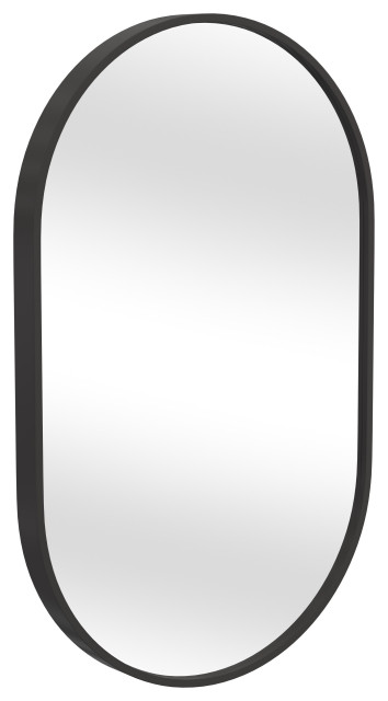 Mattе Black Oval Wall Mirror 22x36 - Modern - Wall Mirrors - by Sideboards and Things | Houzz