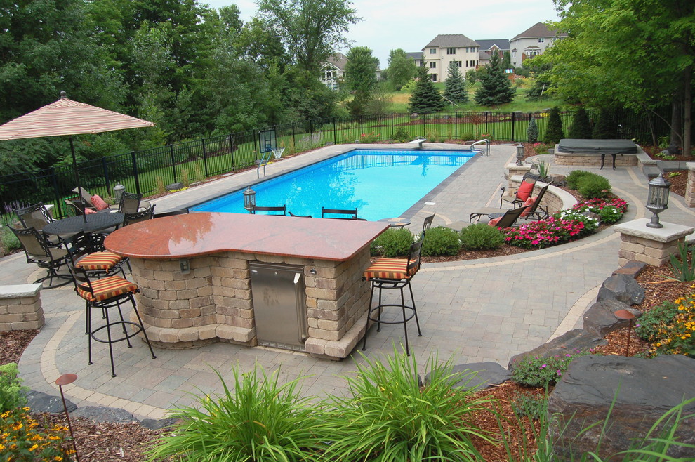 Terraced pool project Traditional Pool Minneapolis by Daryl Melquist Bachmans