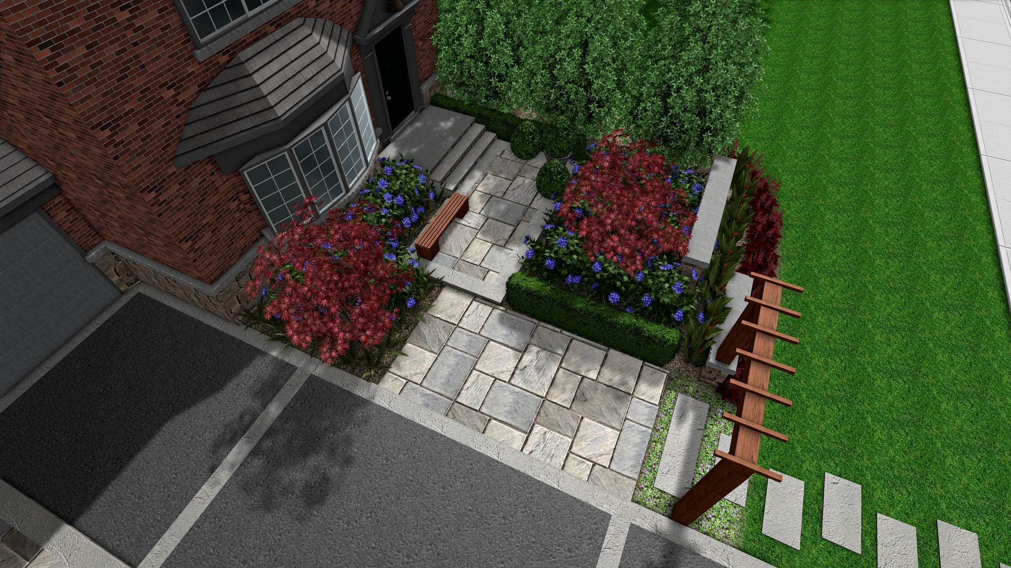 Leaside Eclectic Modern Front Yard