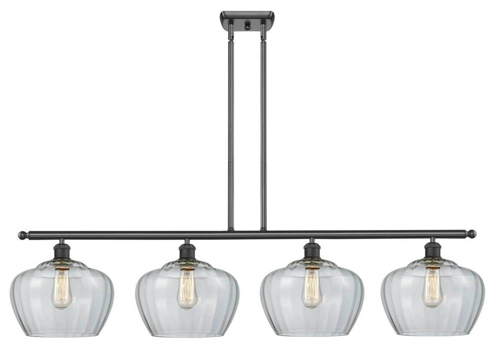 4Light 48" Island Light Satin Gold Bulbs Included Industrial Kitchen Island Lighting by