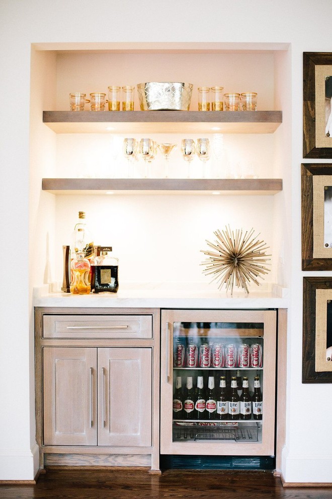 Home Bar With Open Shelves - Transitional - Home Bar - Atlanta