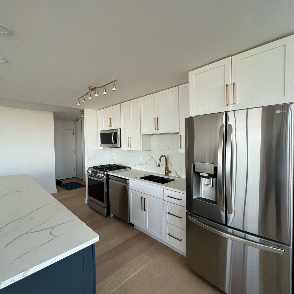 Inspiration for a transitional kitchen remodel in Chicago