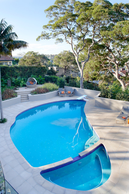 Swimming Pool & Backyard Renovation contemporary-pool