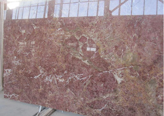 Red marble slab