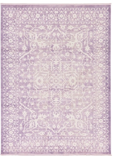 Lilac Rugs Pattern Contemporary Classique Lilac Area Rug, 9'x12' - Contemporary - Area ...