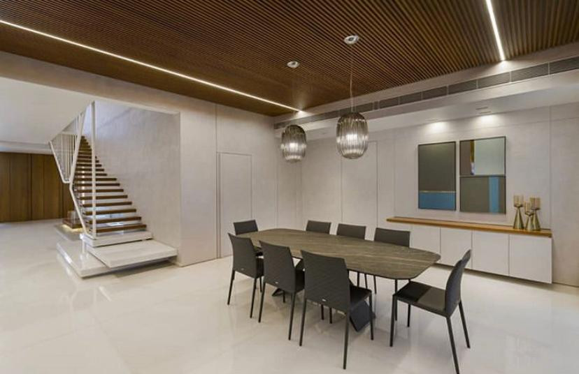 Contemporary dining room in Bengaluru.