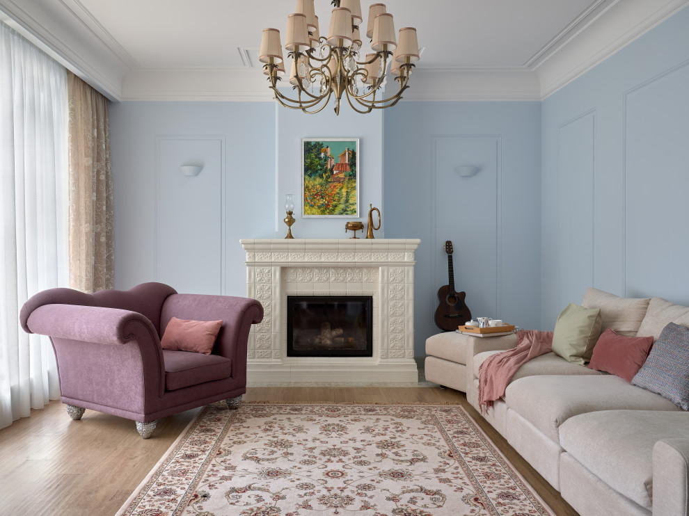 Гостиная с камином