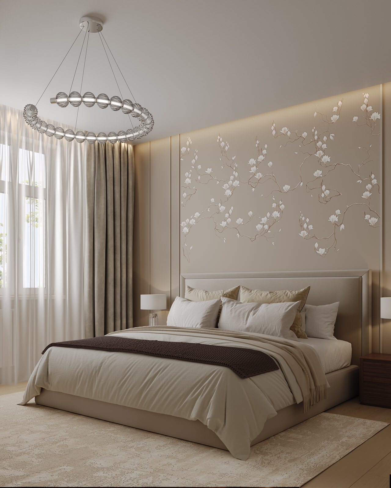 Спальня цвета торторра