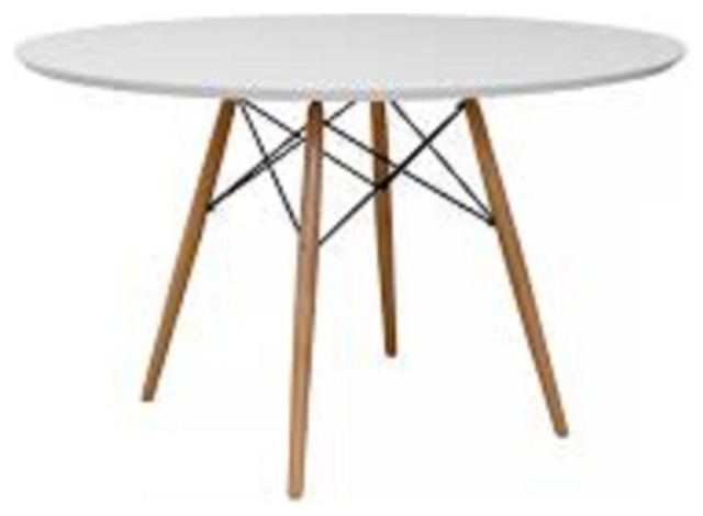 Modern Round Table Wood Leg