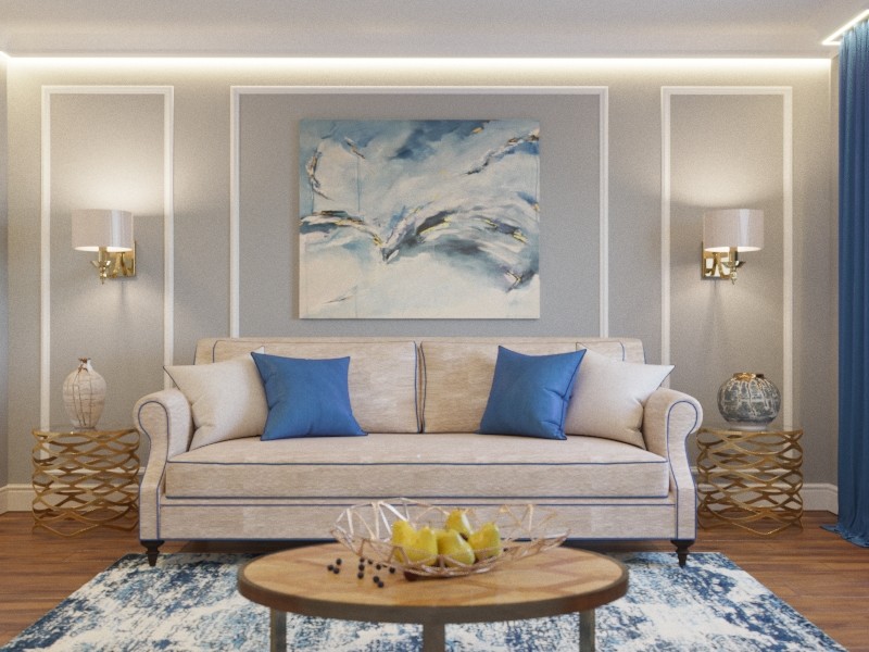 Дизайн гостиной в неоклассическом стиле