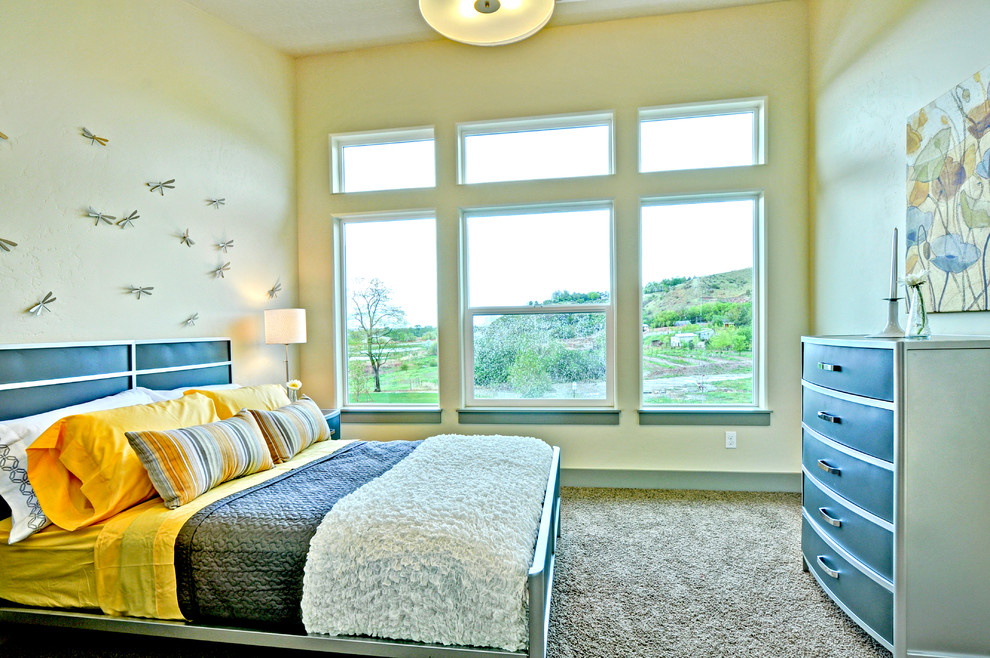 Photo of a contemporary bedroom in Boise.