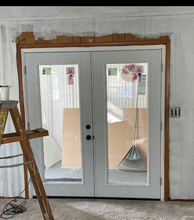 Looking for ideas for french door step down (indoor)