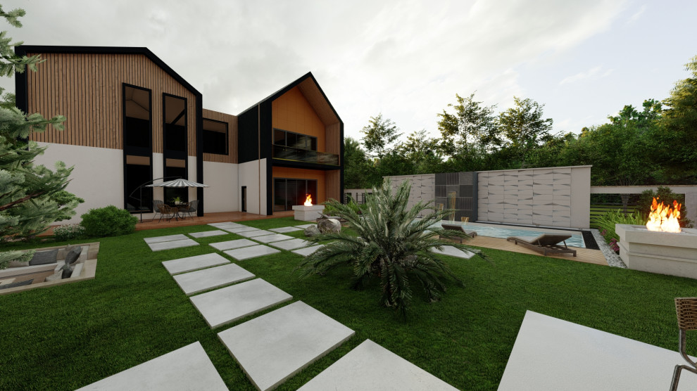 Long Row, Tibenham Garden Design (CGI)