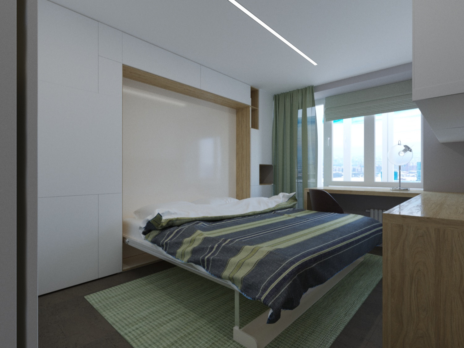 Четырехкомнатная квартира в современном стиле для творческой семьи.