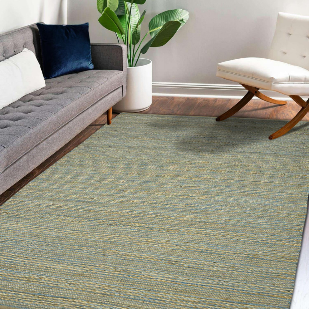 Amer Rugs Naturals Sinclair 8' x 10' Area Rug With Blue Finish NAT10810 Beach Style Area