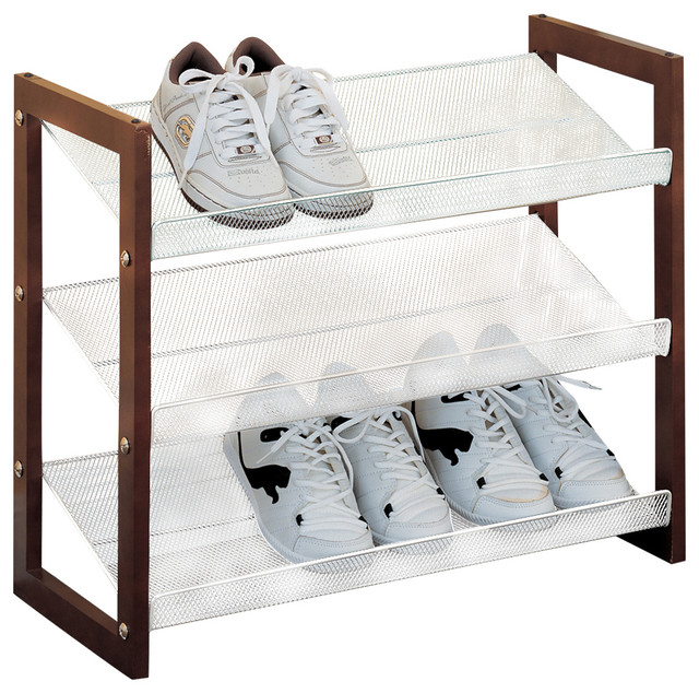 Boston 3 Tier Shoe Shelf Storage By Organize It All Boston 3 Tier Shoe Shelf