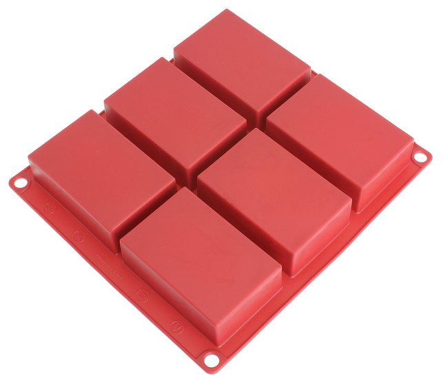 Freshware 6Cavity Silicone Rectangle Bar Mold Contemporary
