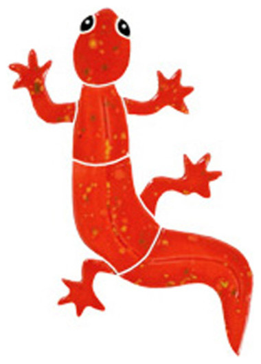 Gecko Red Pool Glossy Ceramic