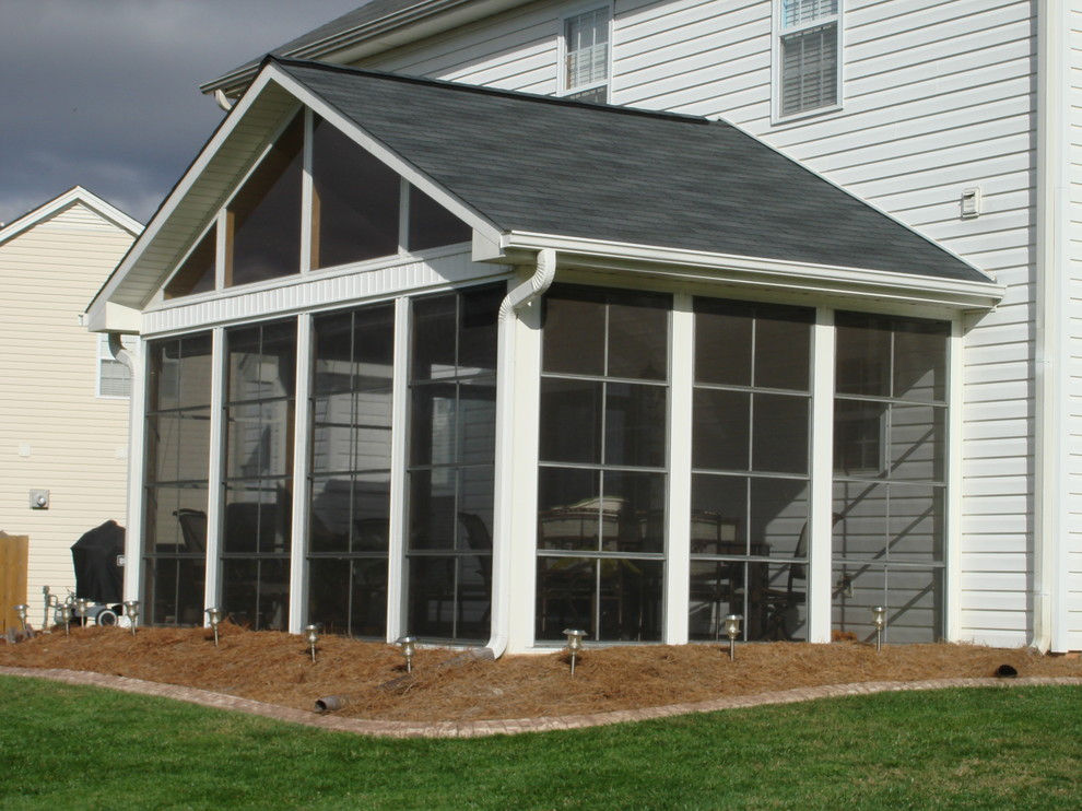 Floor to Ceiling White Eze Breeze Sun Room - Traditional - Sunroom ...