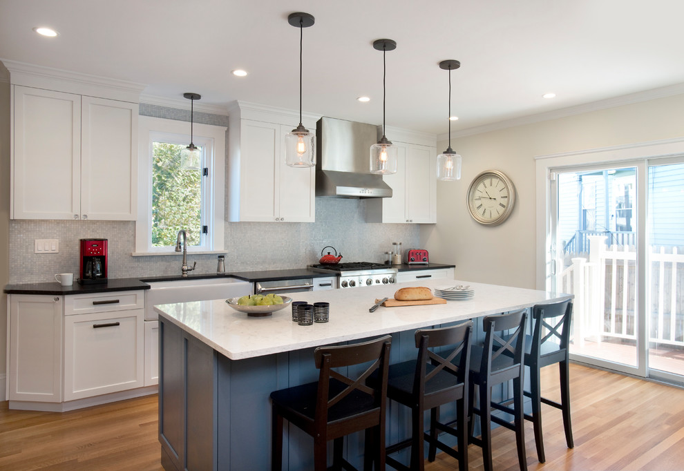 Transitional kitchen photo in Boston