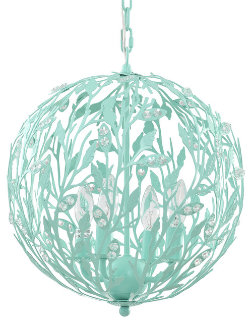 Luna Light Fixture Turquoise 4 Lights