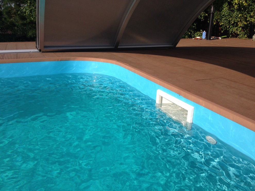 Монтаж Террасы вокруг бассейна