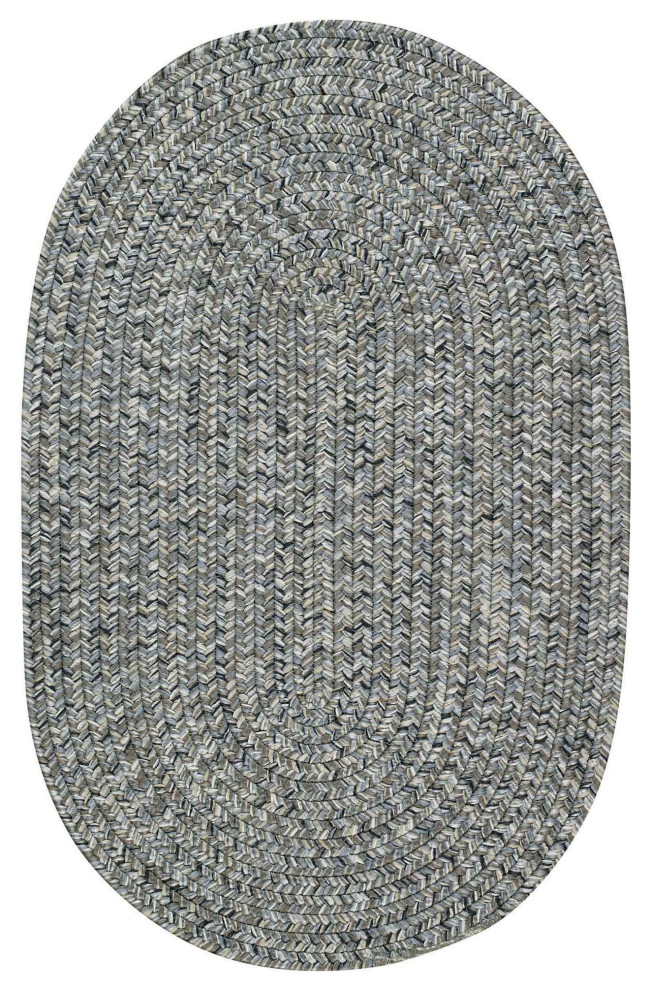 Capel Sea Pottery Smoke 0110_300 Braided Rugs, 27"x9' Runner Oval