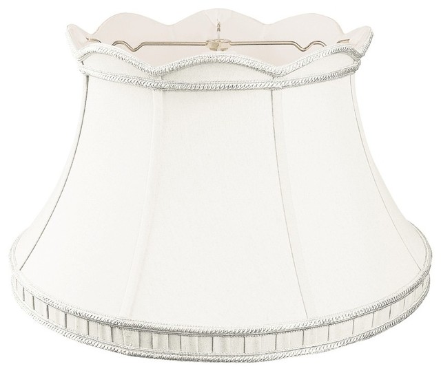 Top Scallop with Gallery Designer Lampshade, White