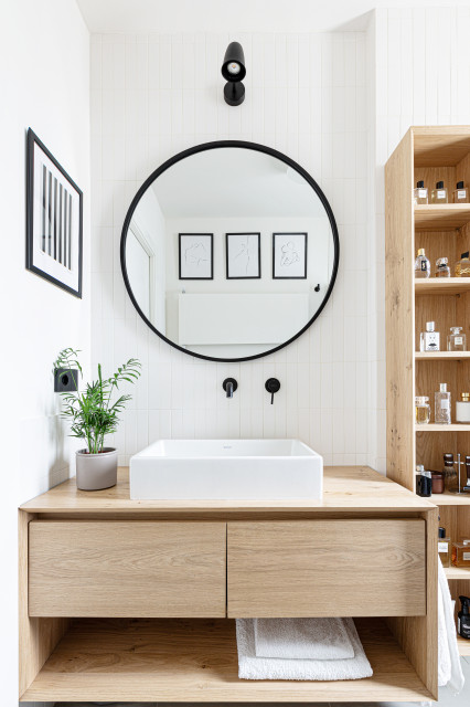 Bagno | Mobile in legno skandinavisk-badevaerelse