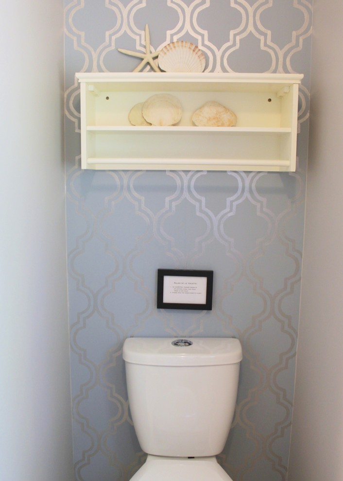 Inspiration for a contemporary powder room in Boston.