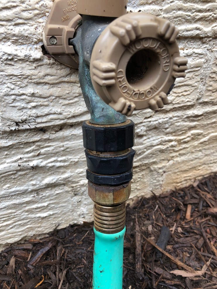 Cannot remove garden hose from outdoor faucet