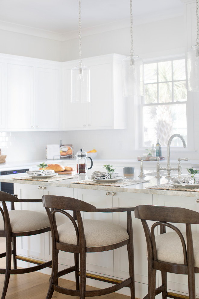 This is an example of a beach style kitchen in Charleston.