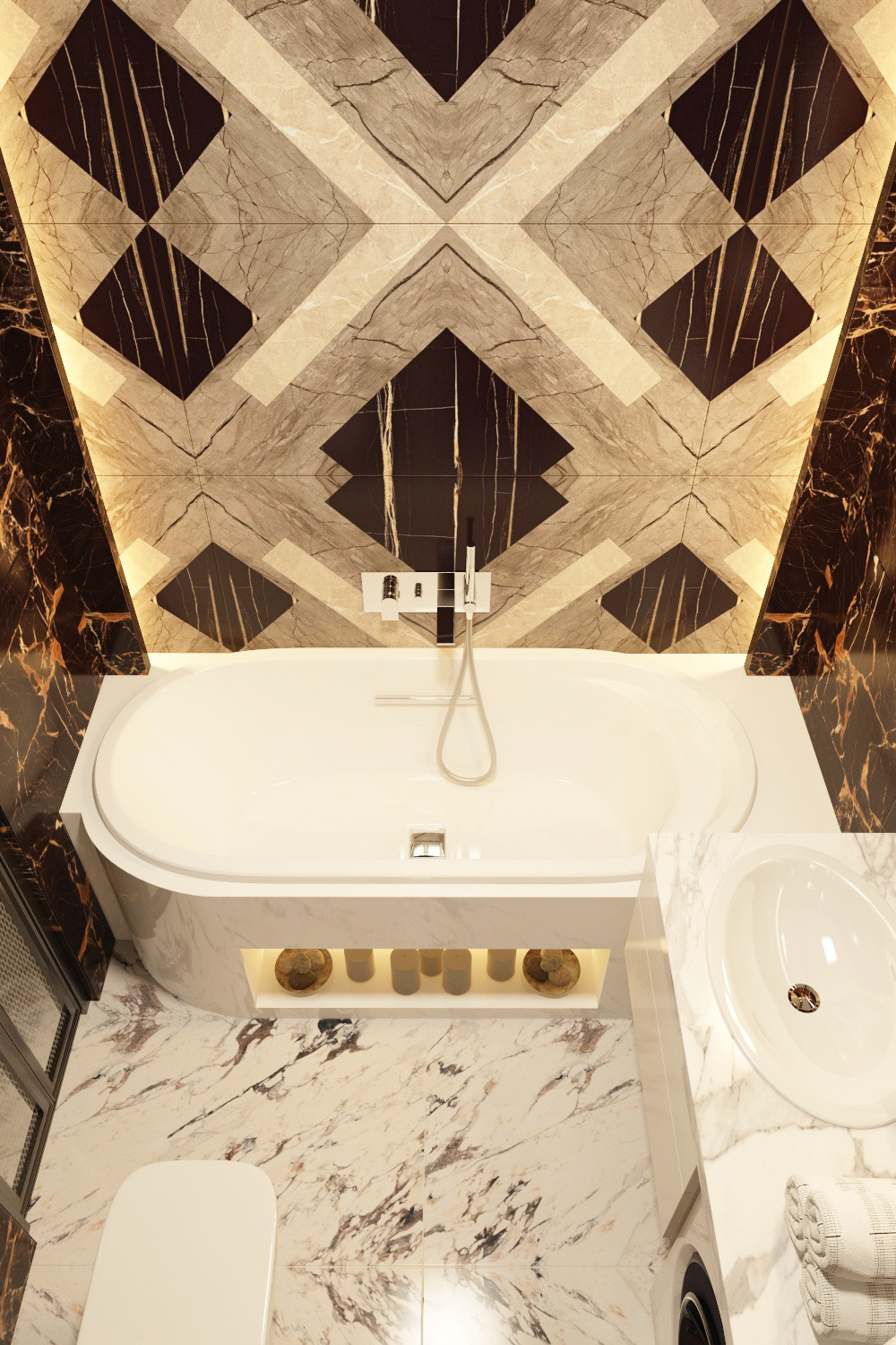 Дизайн интерьера в ЖК Фамилия. Ванная