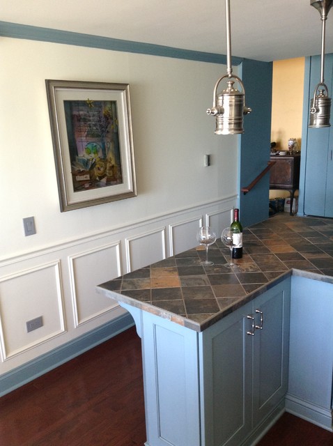 A blue (yes, blue!) Chicago Kitchen | Greenfield Cabinetry | custom klassisk-koek