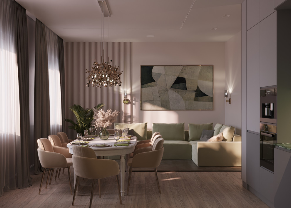 Кухня-гостиная неоклассика