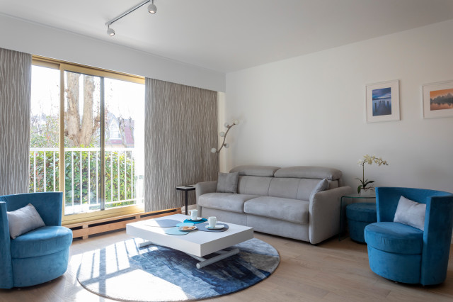 Cr&eacute;ation d'un duplex contemporary-vardagsrum