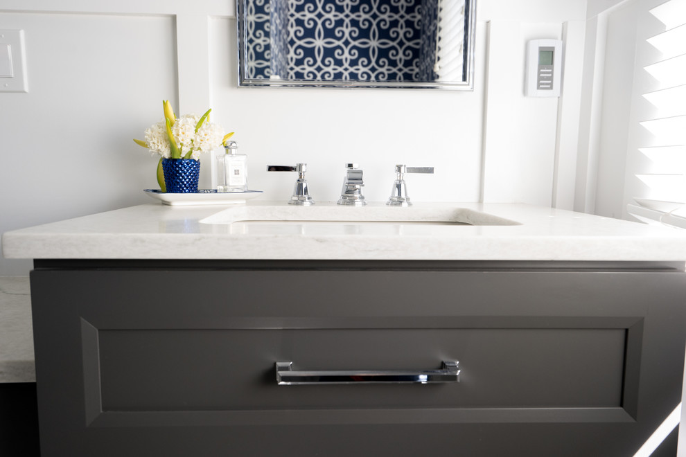 Mid-sized transitional home design photo in Chicago