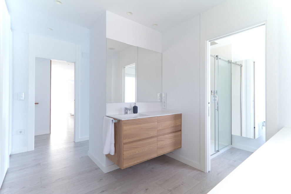 Mid-sized modern bathroom in Other.