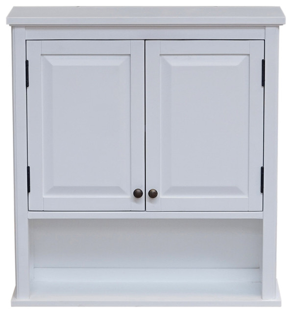 Dorset 27 X29 Wall Mounted Bath Storage Cabinet With Two Doors And Open Shelf Transitional Bathroom Cabinets By Bolton Furniture Inc