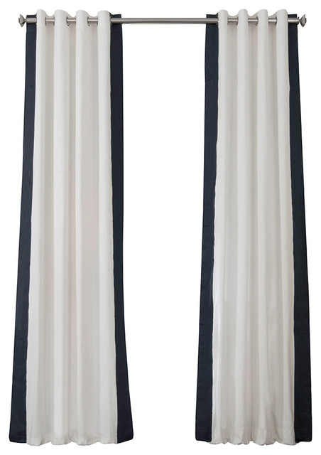 Grommet Vertical Colorblock Curtain Single Panel Contemporary